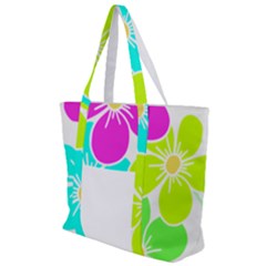 Colorful Flower T- Shirtcolorful Blooming Flower, Flowery, Floral Pattern T- Shirt Zip Up Canvas Bag by EnriqueJohnson