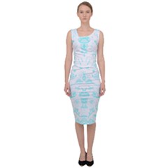 Deep Sea T- Shirt Deep Sea Food Chain Pattern (white) T- Shirt Sleeveless Pencil Dress