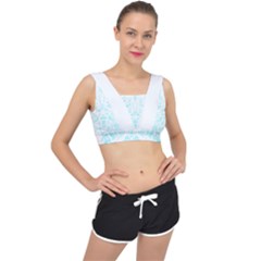 Deep Sea T- Shirt Deep Sea Food Chain Pattern (white) T- Shirt V-Back Sports Bra