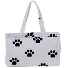 Dog Paw Print T- Shirt Paw Pattern 6 Canvas Work Bag by EnriqueJohnson