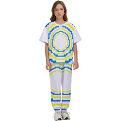 Easter Eggs T- Shirt Easter Eggs Pattern T- Shirt Kids  T-shirt And Pants Sports Set