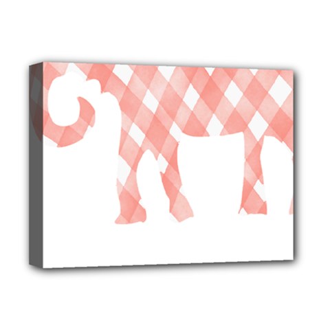 Elephant T- Shirt Pink Elephant T- Shirt Deluxe Canvas 16  x 12  (Stretched) 