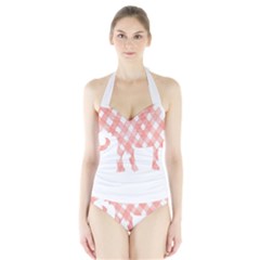 Elephant T- Shirt Pink Elephant T- Shirt Halter Swimsuit