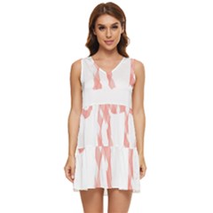 Elephant T- Shirt Pink Elephant T- Shirt Tiered Sleeveless Mini Dress