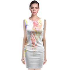 Feathers Design T- Shirtfeathers T- Shirt (1) Classic Sleeveless Midi Dress