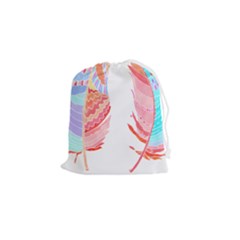 Feathers Design T- Shirtfeathers T- Shirt (2) Drawstring Pouch (small)