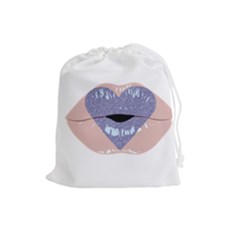 Lips -18 Drawstring Pouch (Large)