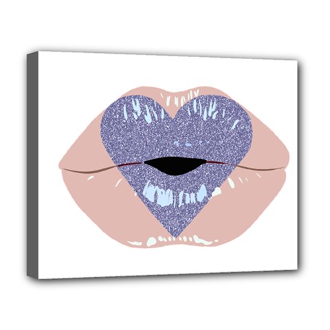 Lips -18 Deluxe Canvas 20  X 16  (stretched) by SychEva