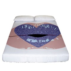 Lips -18 Fitted Sheet (king Size) by SychEva