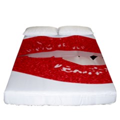 Lips -25 Fitted Sheet (king Size) by SychEva
