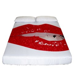 Lips -25 Fitted Sheet (california King Size) by SychEva