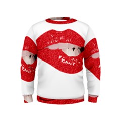 Lips -25 Kids  Sweatshirt by SychEva