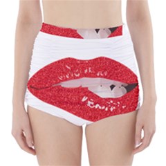 Lips -25 High-waisted Bikini Bottoms by SychEva