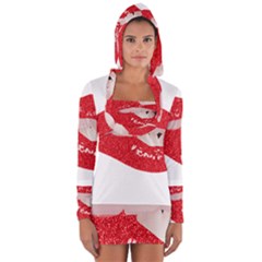 Lips -25 Long Sleeve Hooded T-shirt by SychEva