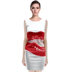 Lips -25 Classic Sleeveless Midi Dress