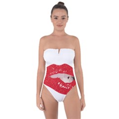 Lips -25 Tie Back One Piece Swimsuit by SychEva