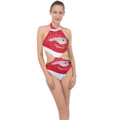 Lips -25 Halter Side Cut Swimsuit by SychEva