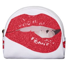 Lips -25 Horseshoe Style Canvas Pouch by SychEva