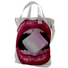 Lips -5 Canvas Messenger Bag by SychEva