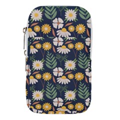 Flower Grey Pattern Floral Waist Pouch (large)