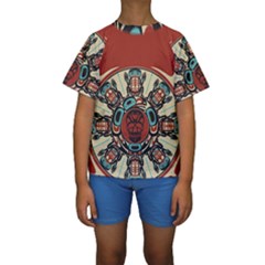 Skull Grateful Dead Phone Gratefuldead Kids  Short Sleeve Swimwear