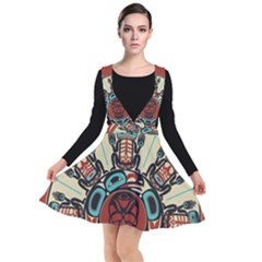 Skull Grateful Dead Phone Gratefuldead Plunge Pinafore Dress