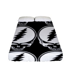 Black And White Deadhead Grateful Dead Steal Your Face Pattern Fitted Sheet (full/ Double Size) by Sarkoni