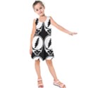 Black And White Deadhead Grateful Dead Steal Your Face Pattern Kids  Sleeveless Dress View1