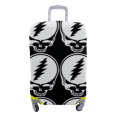 Black And White Deadhead Grateful Dead Steal Your Face Pattern Luggage Cover (small) by Sarkoni