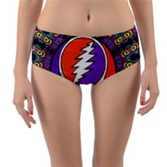 Gratefuldead Grateful Dead Pattern Reversible Mid-Waist Bikini Bottoms