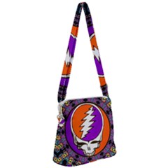 Gratefuldead Grateful Dead Pattern Zipper Messenger Bag