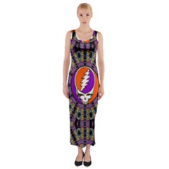 Gratefuldead Grateful Dead Pattern Fitted Maxi Dress