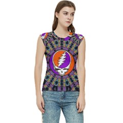 Gratefuldead Grateful Dead Pattern Women s Raglan Cap Sleeve T-Shirt