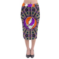 Gratefuldead Grateful Dead Pattern Midi Pencil Skirt