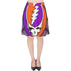 Gratefuldead Grateful Dead Pattern Velvet High Waist Skirt