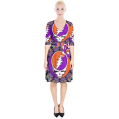 Gratefuldead Grateful Dead Pattern Wrap Up Cocktail Dress