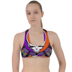 Gratefuldead Grateful Dead Pattern Criss Cross Racerback Sports Bra