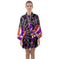 Gratefuldead Grateful Dead Pattern Long Sleeve Satin Kimono