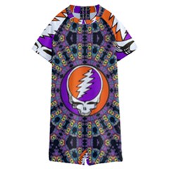 Gratefuldead Grateful Dead Pattern Kids  Boyleg Half Suit Swimwear