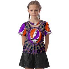 Gratefuldead Grateful Dead Pattern Kids  Front Cut T-Shirt