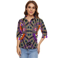 Gratefuldead Grateful Dead Pattern Women s Quarter Sleeve Pocket Shirt