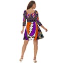 Gratefuldead Grateful Dead Pattern Shoulder Cut Out Zip Up Dress View4