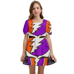 Gratefuldead Grateful Dead Pattern Kids  Short Sleeve Dolly Dress