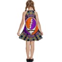 Gratefuldead Grateful Dead Pattern Kids  Halter Collar Waist Tie Chiffon Dress View4