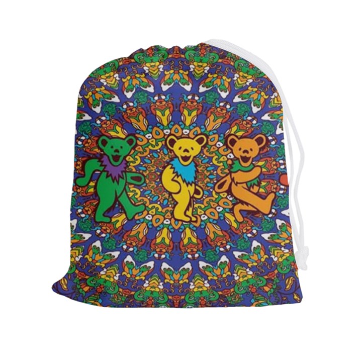 Grateful Dead Pattern Drawstring Pouch (2XL)