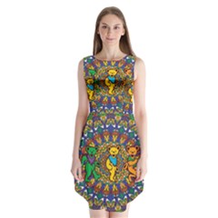 Grateful Dead Pattern Sleeveless Chiffon Dress  