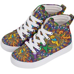 Grateful Dead Pattern Kids  Hi-Top Skate Sneakers