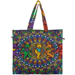 Grateful Dead Pattern Canvas Travel Bag