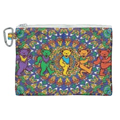 Grateful Dead Pattern Canvas Cosmetic Bag (XL)