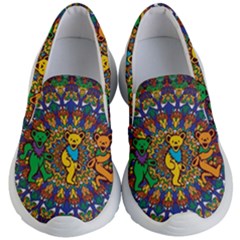 Grateful Dead Pattern Kids Lightweight Slip Ons